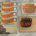 Lot 163 - Grouping Of Six Vintage Boston Themed Souvenir Folders, Including Small Souvenir Folder Featuring Boston Baked Beans And Four Of "Greetings From Boston" Folder