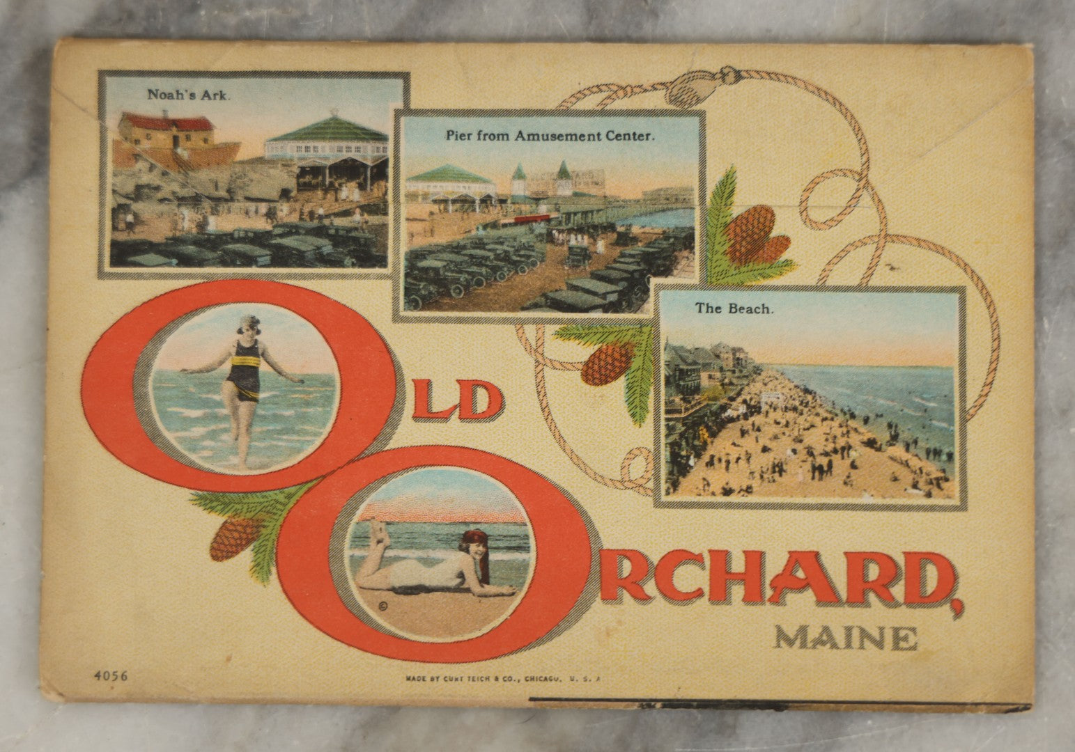 Lot 164 - Grouping Of Three Vintage New England Souvenir Folders, Including Fitchburg, Massachusetts, Lake Winnipesaukee, New Hampshire, And Old Orchard Beach, Maine