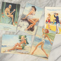 Lot 170 - Grouping Of Five Vintage Pin-Up Postcards Of Beautiful Women And Water, Four Published By Curt Teich & Co. Inc., Chicago