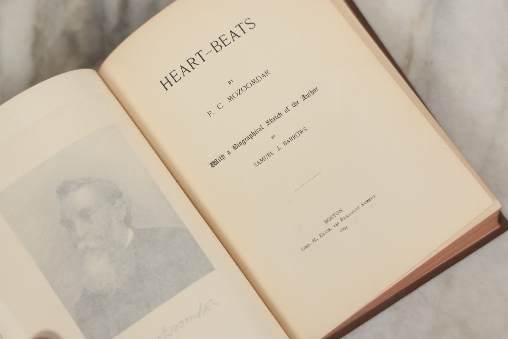 Lot 171 - Grouping Of Three Antique Books With Matching Brown Book Cloth Binding, Including "Heart-Beats" By P.C. Mozoomdar (1894), "God's Image In Man" By Henry Wood (1893), And "Mrs. Tregaskiss" By Mrs. Campbell-Praed (1895)