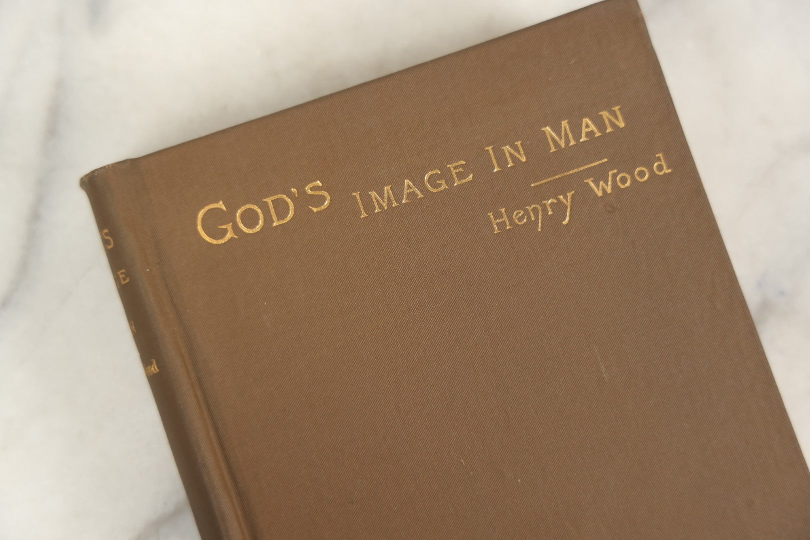 Lot 171 - Grouping Of Three Antique Books With Matching Brown Book Cloth Binding, Including "Heart-Beats" By P.C. Mozoomdar (1894), "God's Image In Man" By Henry Wood (1893), And "Mrs. Tregaskiss" By Mrs. Campbell-Praed (1895)