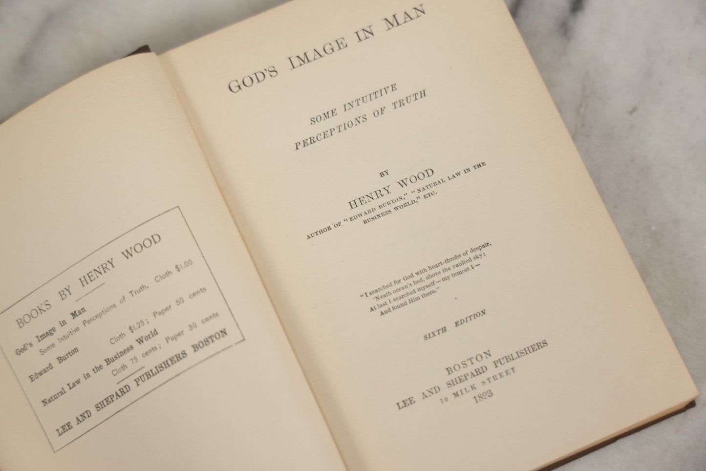 Lot 171 - Grouping Of Three Antique Books With Matching Brown Book Cloth Binding, Including "Heart-Beats" By P.C. Mozoomdar (1894), "God's Image In Man" By Henry Wood (1893), And "Mrs. Tregaskiss" By Mrs. Campbell-Praed (1895)