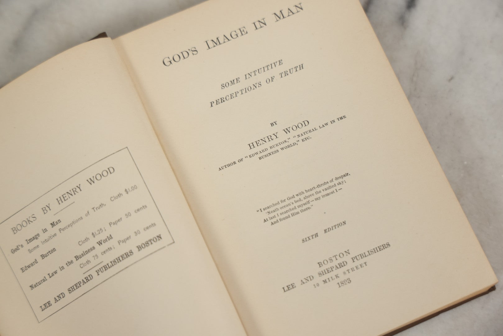 Lot 171 - Grouping Of Three Antique Books With Matching Brown Book Cloth Binding, Including "Heart-Beats" By P.C. Mozoomdar (1894), "God's Image In Man" By Henry Wood (1893), And "Mrs. Tregaskiss" By Mrs. Campbell-Praed (1895)