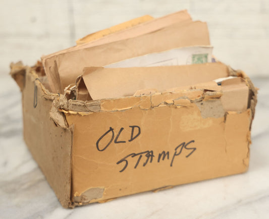 Lot 196 - Large Grouping Of Hundreds Of Vintage And Antique Worldwide Postage Stamps In “Old Stamps” Box, Many In Envelopes Sorted By Country