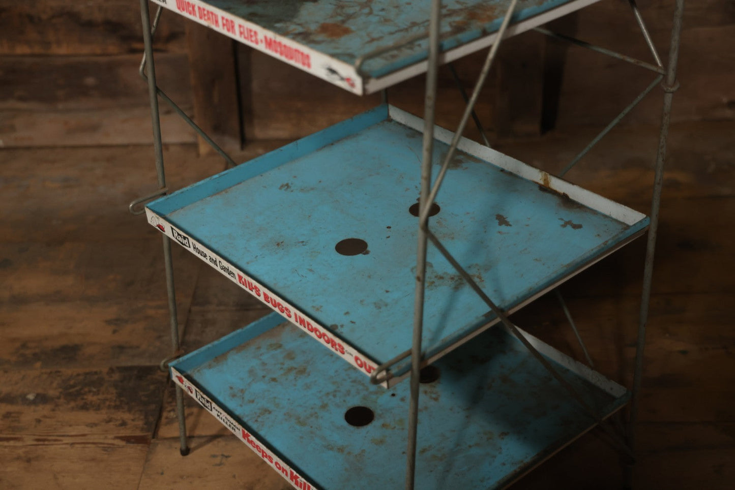 Vintage Raid “Kills'Em Dead” Advertising Metal Store Display Shelf