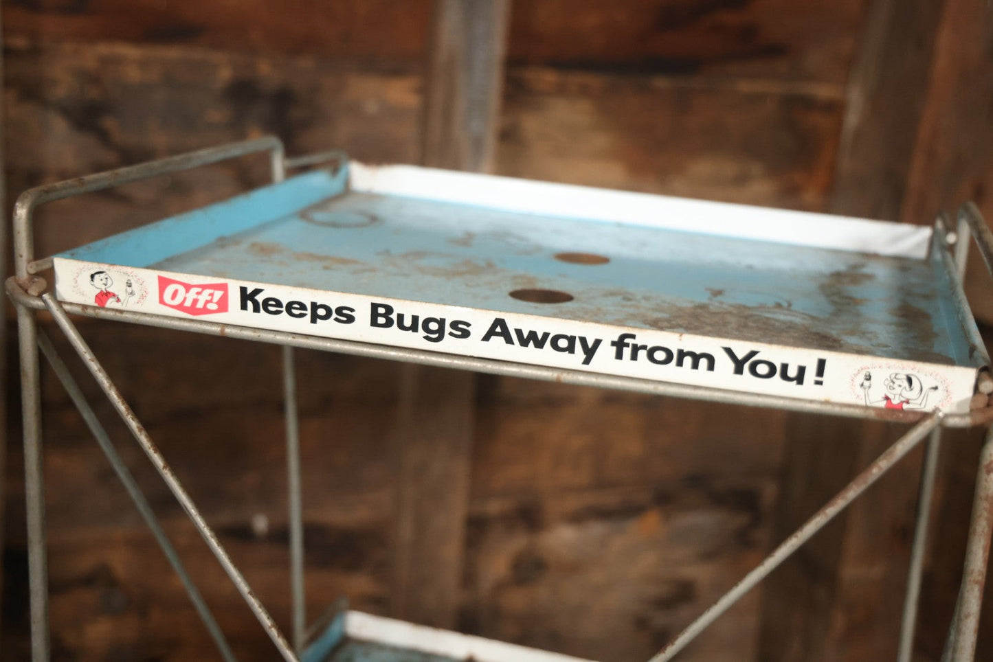Vintage Raid “Kills'Em Dead” Advertising Metal Store Display Shelf