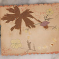 Lot 068 - Antique Hand Made Birthday "Soveigner" [sic] Souvenir Book Dated July 27-Aug 27, 1891, With Poems, Drawings And Captions Of Pets, Family And Home, Original Ribbon Tie Binding, 10+ Pages