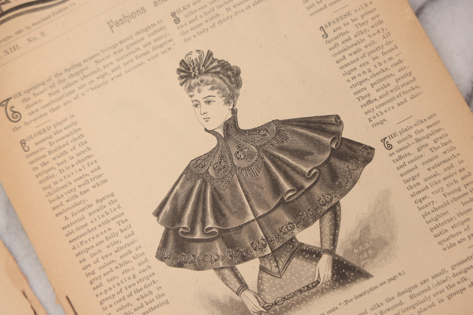 Lot 081 - "The Ladies Standard Magazine Devoted To Fashions And The Home" Antique Magazine, April 1895 Edition, Vol. XIII, Published By The Standard Fashion Co., New York, With Victorian Fashion Designs