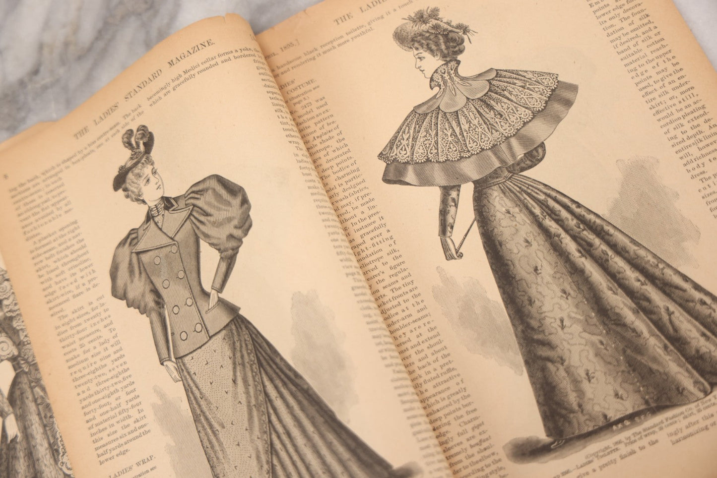 Lot 081 - "The Ladies Standard Magazine Devoted To Fashions And The Home" Antique Magazine, April 1895 Edition, Vol. XIII, Published By The Standard Fashion Co., New York, With Victorian Fashion Designs