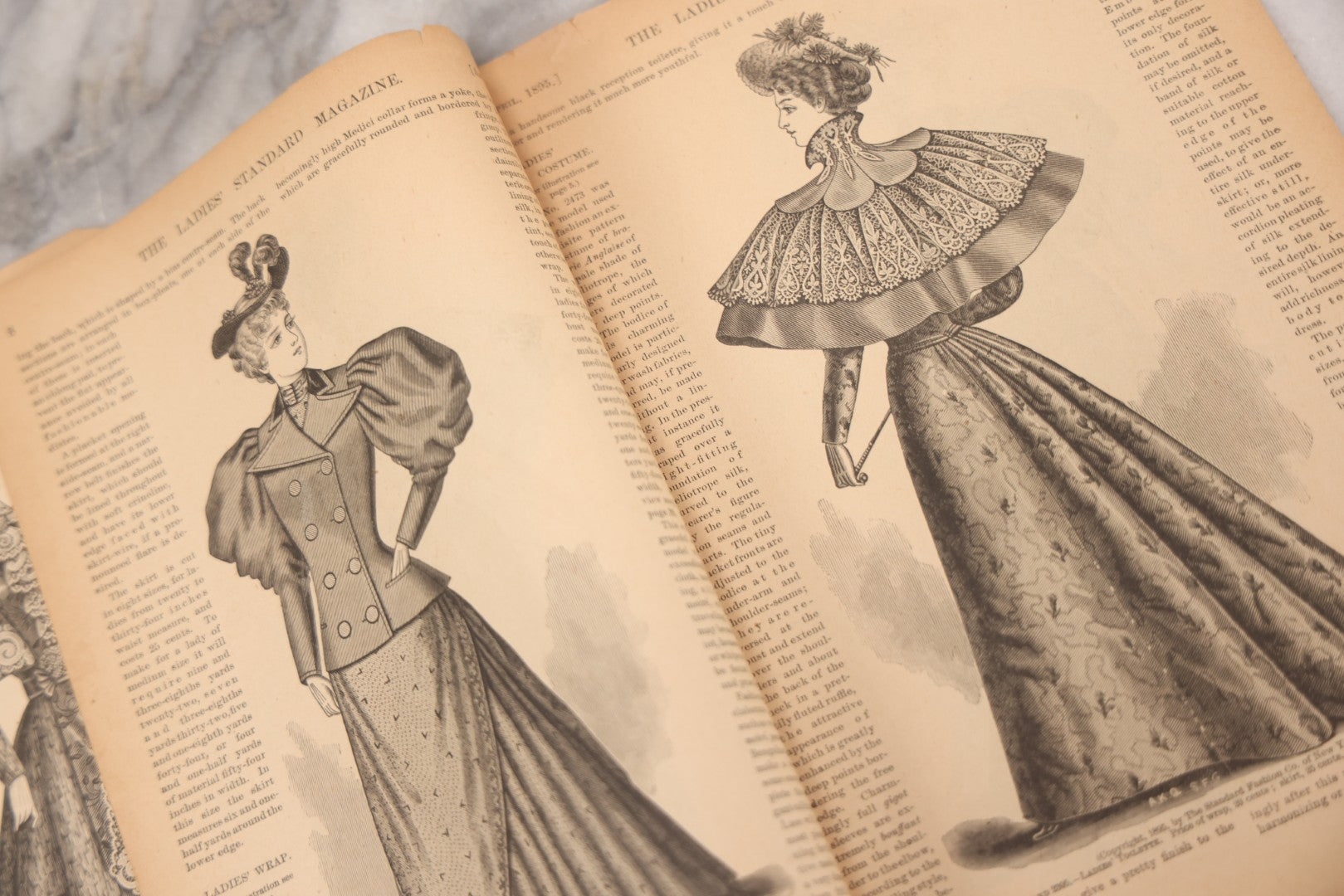 Lot 081 - "The Ladies Standard Magazine Devoted To Fashions And The Home" Antique Magazine, April 1895 Edition, Vol. XIII, Published By The Standard Fashion Co., New York, With Victorian Fashion Designs