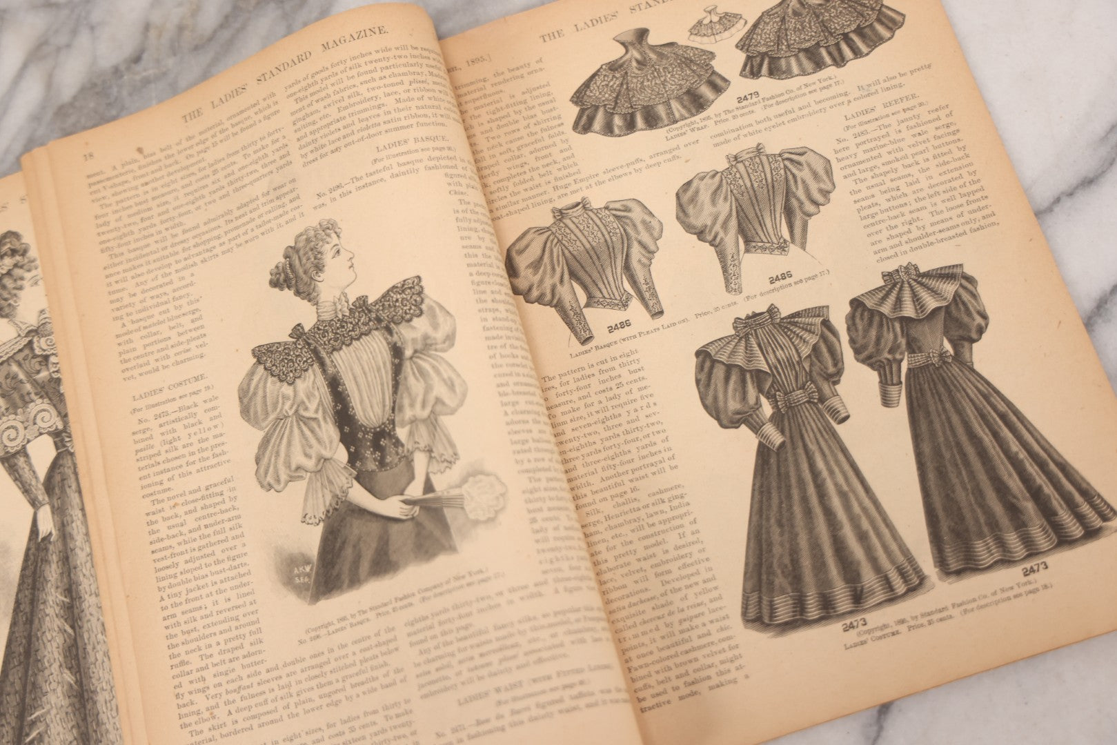 Lot 081 - "The Ladies Standard Magazine Devoted To Fashions And The Home" Antique Magazine, April 1895 Edition, Vol. XIII, Published By The Standard Fashion Co., New York, With Victorian Fashion Designs