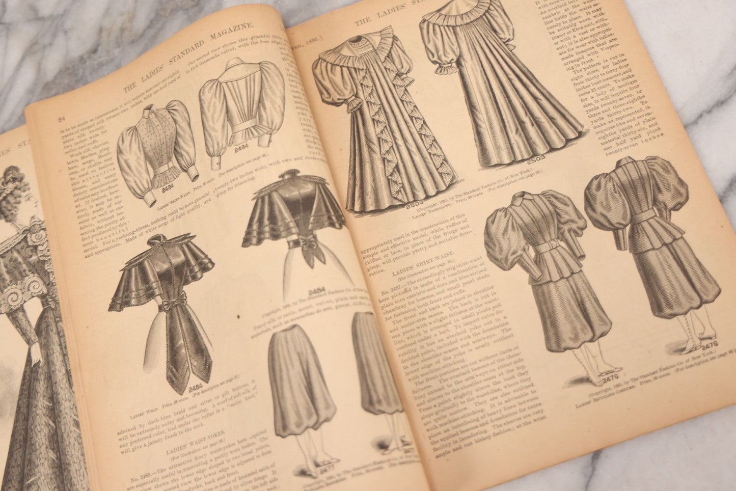 Lot 081 - "The Ladies Standard Magazine Devoted To Fashions And The Home" Antique Magazine, April 1895 Edition, Vol. XIII, Published By The Standard Fashion Co., New York, With Victorian Fashion Designs