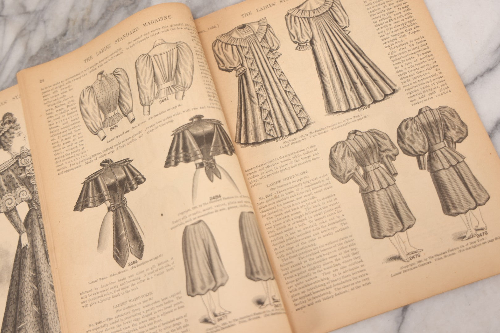 Lot 081 - "The Ladies Standard Magazine Devoted To Fashions And The Home" Antique Magazine, April 1895 Edition, Vol. XIII, Published By The Standard Fashion Co., New York, With Victorian Fashion Designs