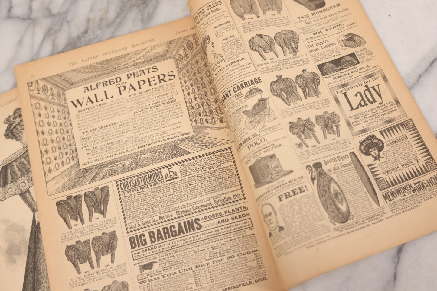 Lot 081 - "The Ladies Standard Magazine Devoted To Fashions And The Home" Antique Magazine, April 1895 Edition, Vol. XIII, Published By The Standard Fashion Co., New York, With Victorian Fashion Designs