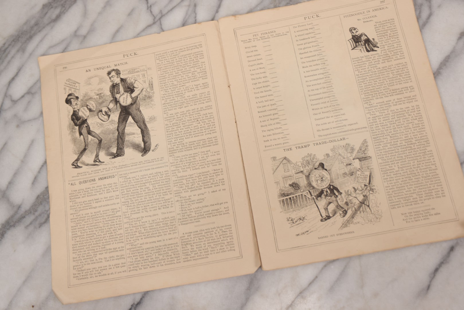 Lot 084 - "Puck" Magazine, Vol. XIII No. 331, July 11, 1883, Published By Keppler & Schwarzmann, New York, With Color Illustrations