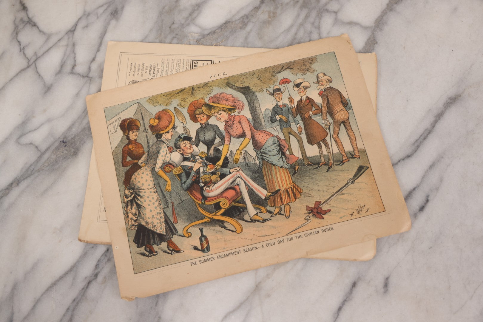Lot 084 - "Puck" Magazine, Vol. XIII No. 331, July 11, 1883, Published By Keppler & Schwarzmann, New York, With Color Illustrations