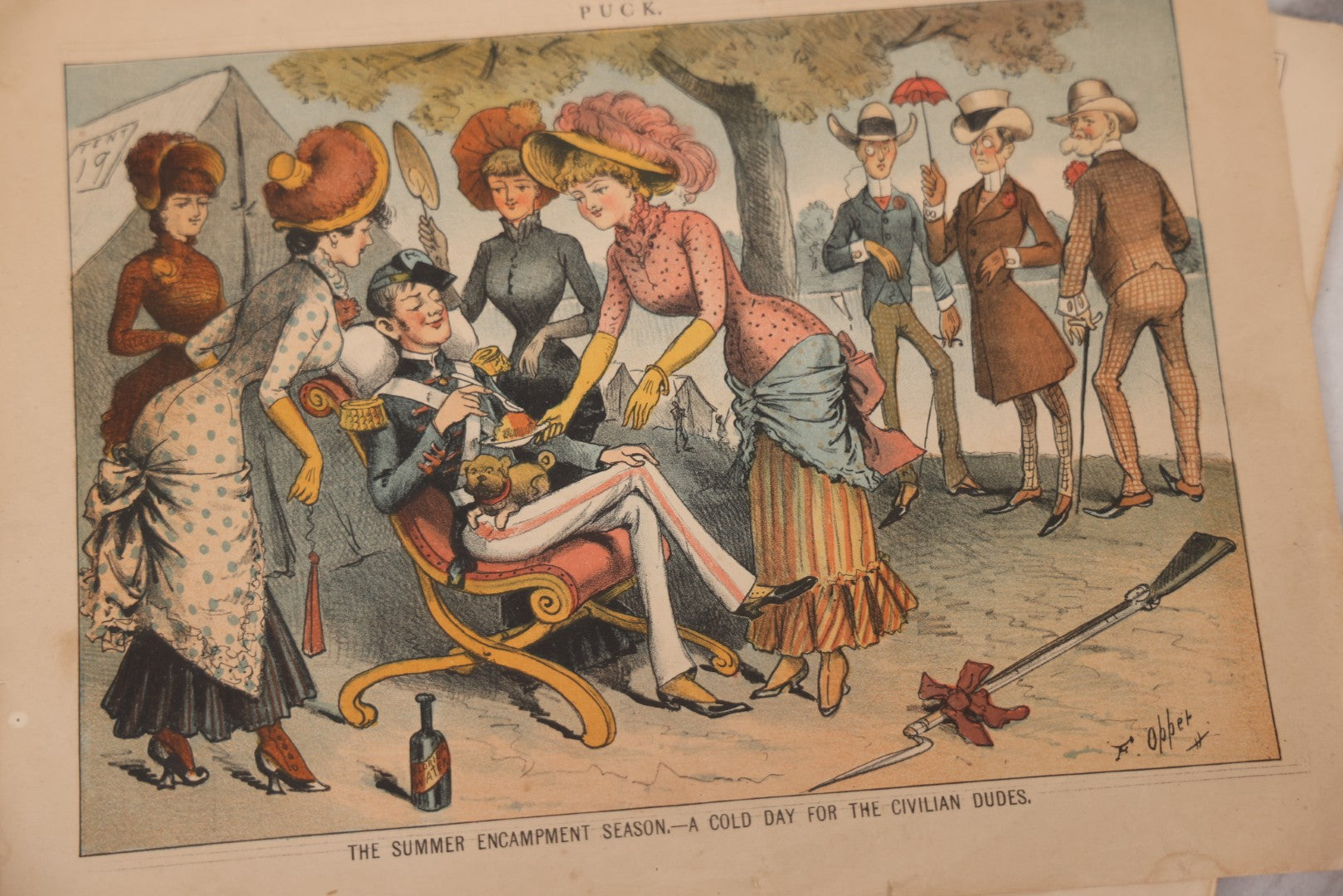 Lot 084 - "Puck" Magazine, Vol. XIII No. 331, July 11, 1883, Published By Keppler & Schwarzmann, New York, With Color Illustrations