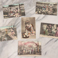 Lot 094 - Grouping Of Six Antique Hand-Colored Postcards Of Life In Japan, Including Women Playing A Game And Cherry Blossoms At Uyeno Park, Tokyo, Made In Japan