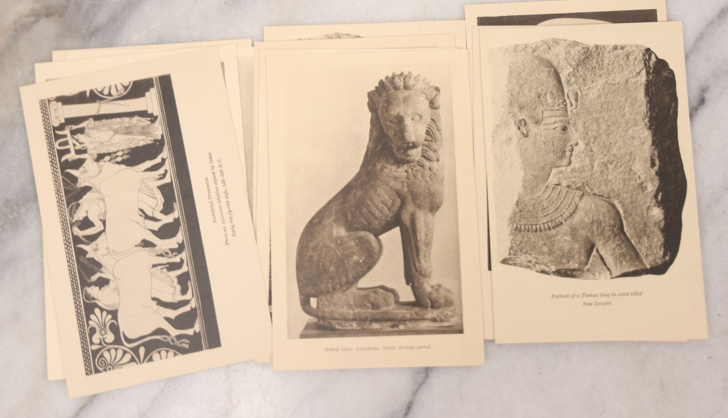 Lot 098 - Grouping Of Fifteen Vintage Museum Of Fine Arts Boston Postcards Featuring Photos Of Sculptures And Works Of Art, Printed In Great Britain At The Oxford University Press, Some With Pencil Writing On Verso