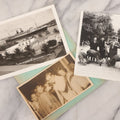 Lot 101 - Grouping Of Three Vintage Photographs, Including Real Photo Postcard Of Man Aiming Weapon, Photo Of Group Feeding Deer In Winter Coats, And Photo Of S.S. California Ship Entering Havana Harbor With The Old City Amphitheater In Foreground