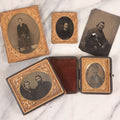 Lot 102 - Grouping Of Five Antique Photographs Including Ambrotypes And Tintypes In Cases And Brass Mats