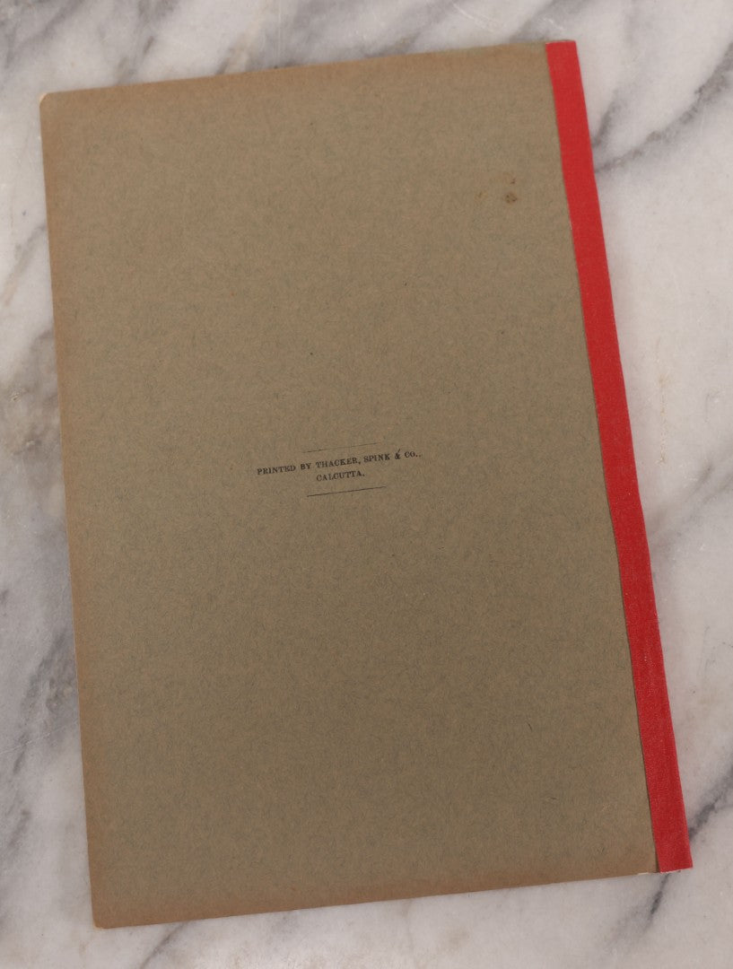 Lot 109 - "An Illustrated Catalogue Of The Asiatic Horns And Antlers In The Collection Of The Indian Museum" Antique English Booklet By T. Bentham, Published By The Indian Museum, Calcutta, India, 1908