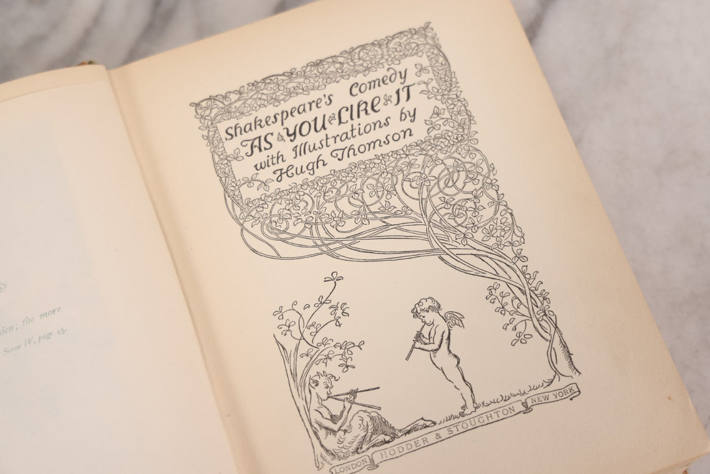 Lot 116 - "Shakespeare's Comedy Of 'As You Like It,'" Antique Book Illustrated By Hugh Thomson, Published By Hodder & Stoughton, London And New York, Circa 1910