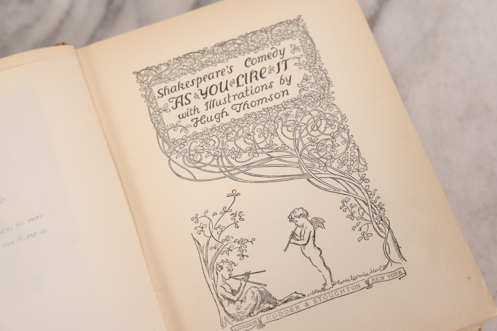 Lot 116 - "Shakespeare's Comedy Of 'As You Like It,'" Antique Book Illustrated By Hugh Thomson, Published By Hodder & Stoughton, London And New York, Circa 1910