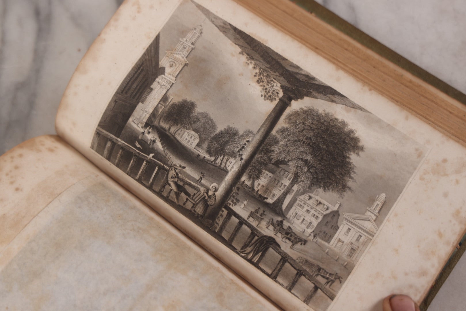 Lot 118 - "Godey's Lady's Book And Ladies American Magazine" Antique Compendium Book, Vol. XXIV, January–June 1842, Antique Book With Engravings, Published By Louis A. Godey, Publisher's Hall, Philadelphia