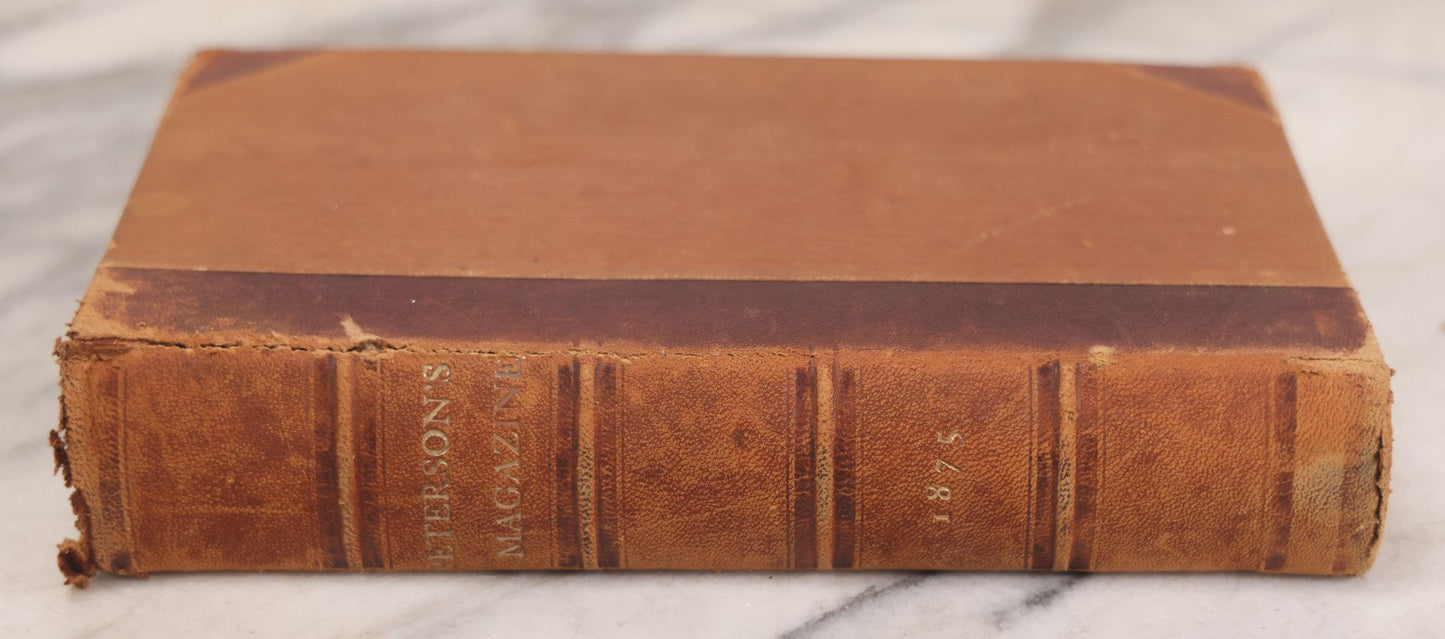 Lot 119 - "Peterson's Magazine," Antique Compendium Book For 1875 With Engravings Including Hand-Colored Examples, Published By Charles J. Peterson, Philadelphia