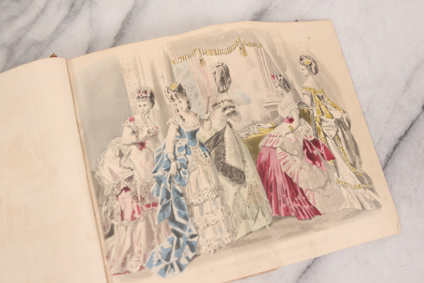 Lot 119 - "Peterson's Magazine," Antique Compendium Book For 1875 With Engravings Including Hand-Colored Examples, Published By Charles J. Peterson, Philadelphia