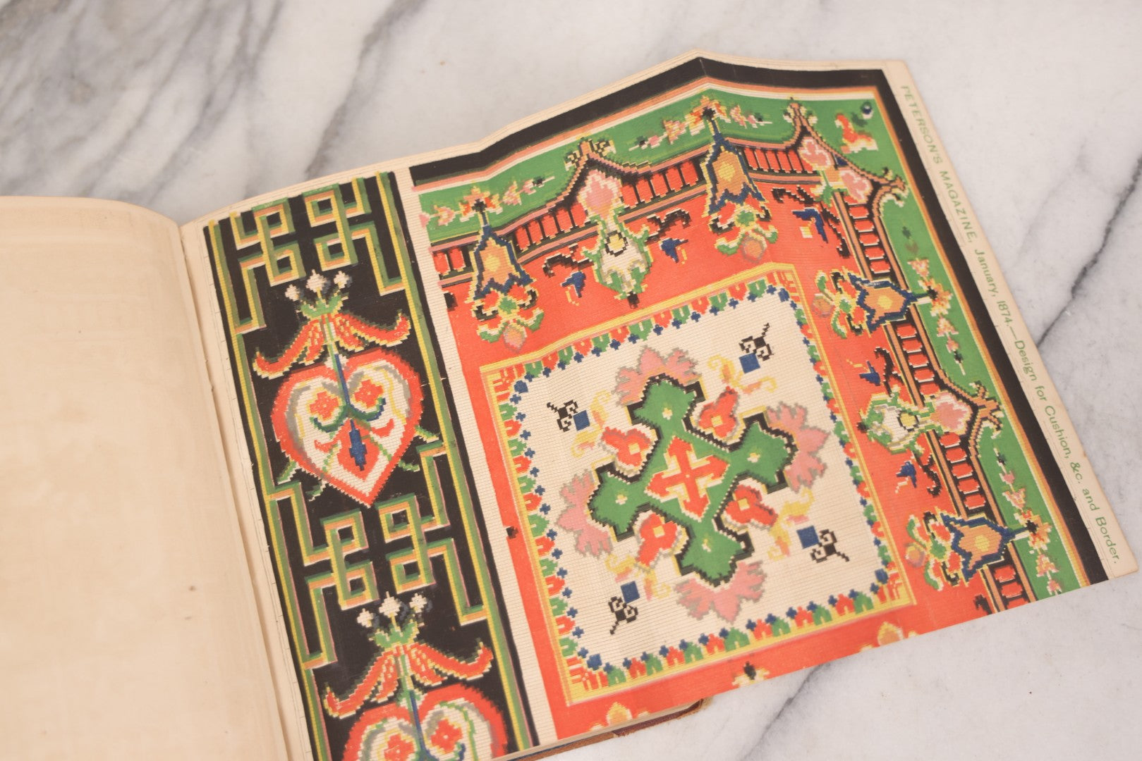 Lot 119 - "Peterson's Magazine," Antique Compendium Book For 1875 With Engravings Including Hand-Colored Examples, Published By Charles J. Peterson, Philadelphia