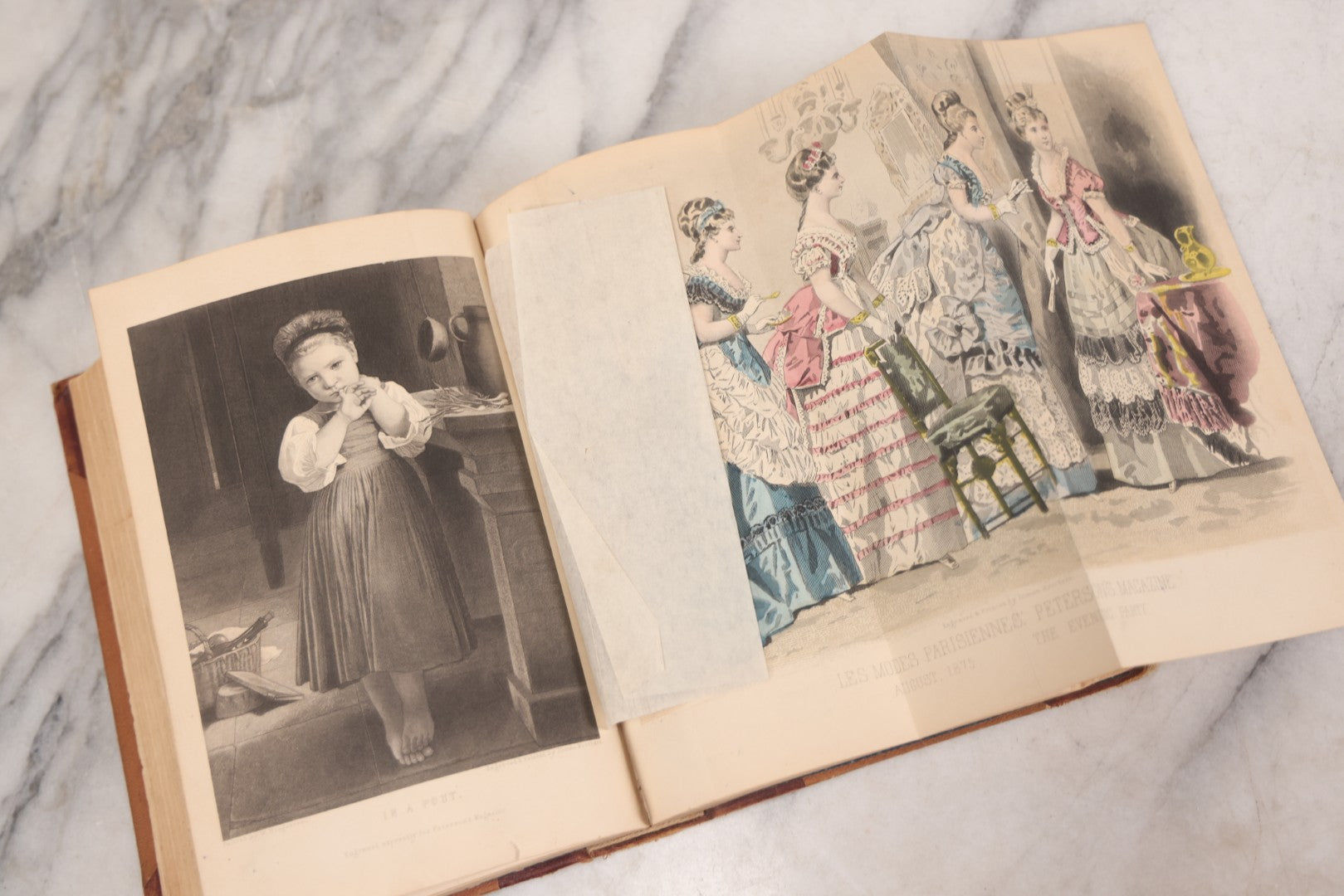 Lot 119 - "Peterson's Magazine," Antique Compendium Book For 1875 With Engravings Including Hand-Colored Examples, Published By Charles J. Peterson, Philadelphia