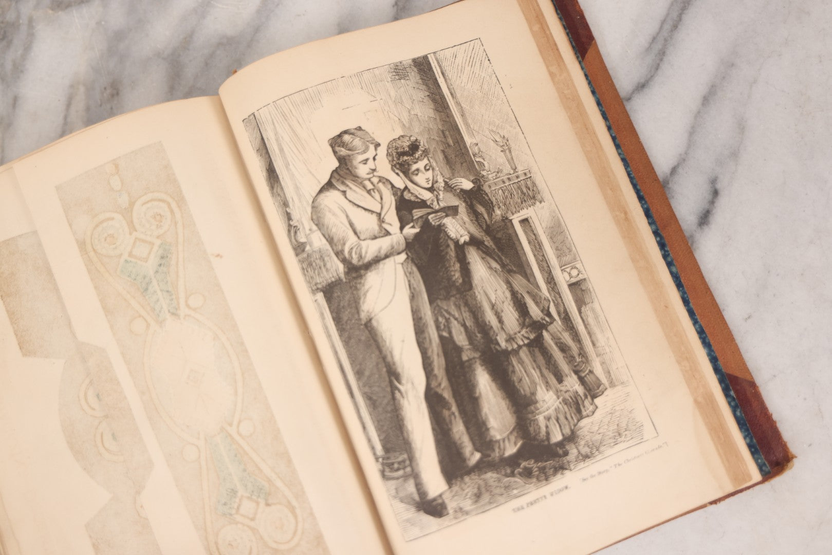 Lot 119 - "Peterson's Magazine," Antique Compendium Book For 1875 With Engravings Including Hand-Colored Examples, Published By Charles J. Peterson, Philadelphia