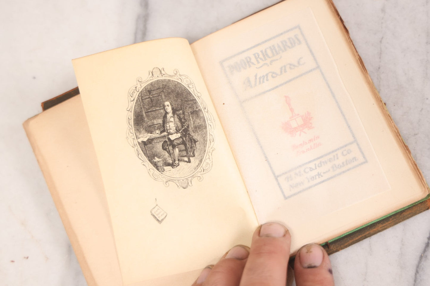 Lot 122 - Pair Of Antique Books Including "The Voyage Of The Mary Adair" By Frances E. Crompton, Published By Henry Altemus Company, Philadelphia, 1900, And "Poor Richard's Almanac" By Benjamin Franklin