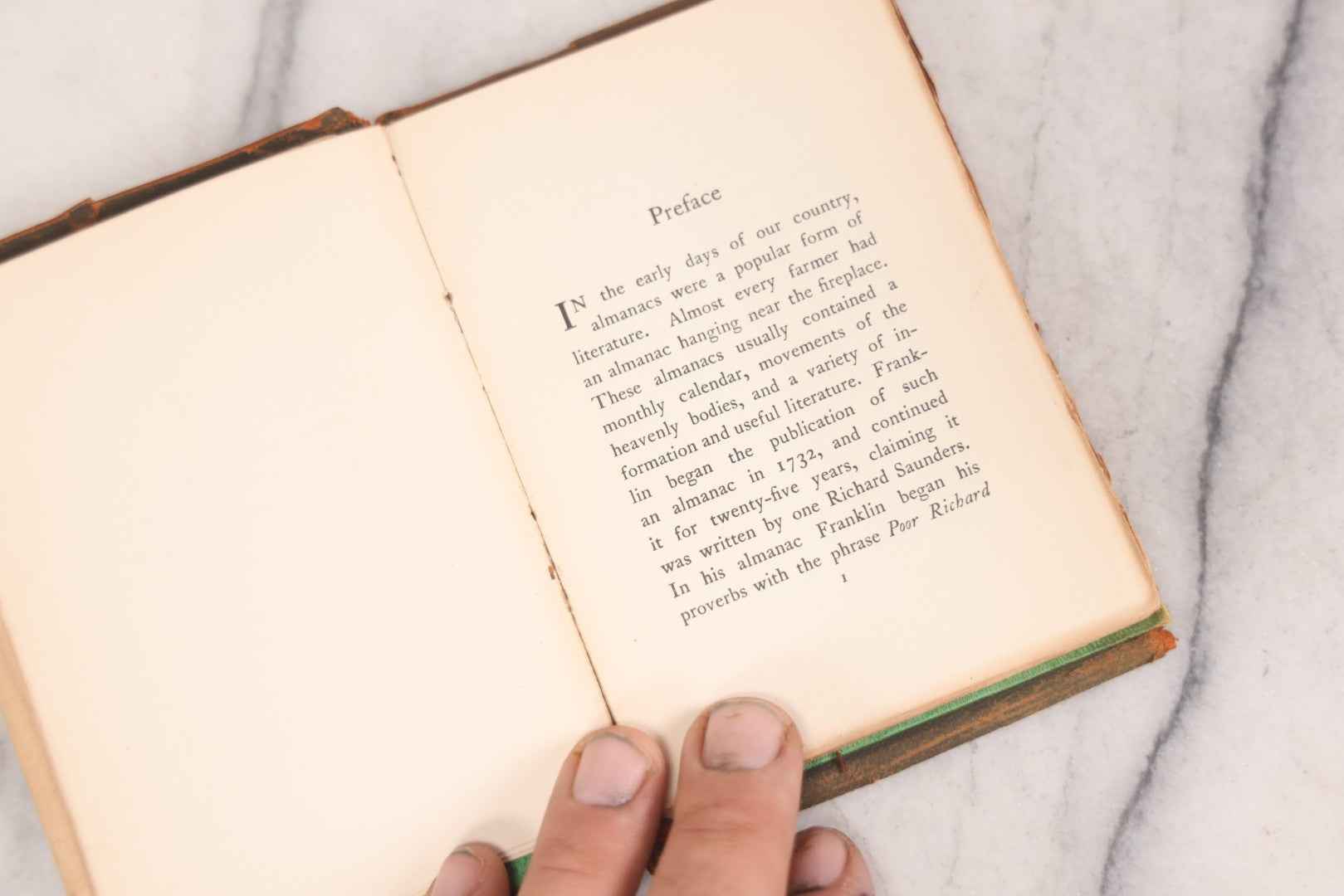 Lot 122 - Pair Of Antique Books Including "The Voyage Of The Mary Adair" By Frances E. Crompton, Published By Henry Altemus Company, Philadelphia, 1900, And "Poor Richard's Almanac" By Benjamin Franklin