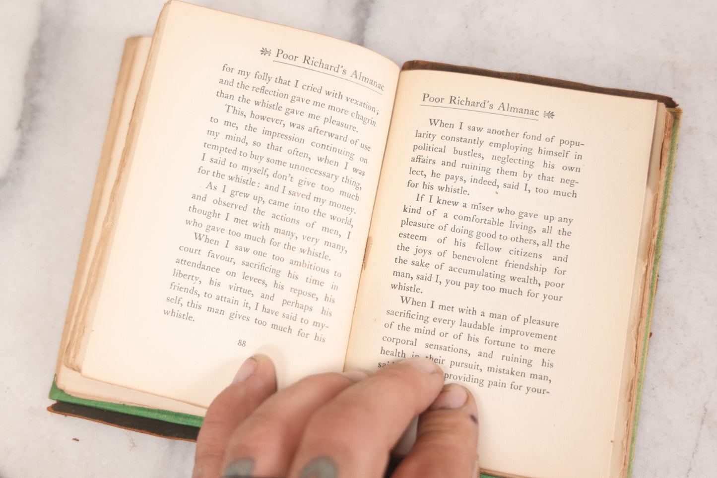 Lot 122 - Pair Of Antique Books Including "The Voyage Of The Mary Adair" By Frances E. Crompton, Published By Henry Altemus Company, Philadelphia, 1900, And "Poor Richard's Almanac" By Benjamin Franklin