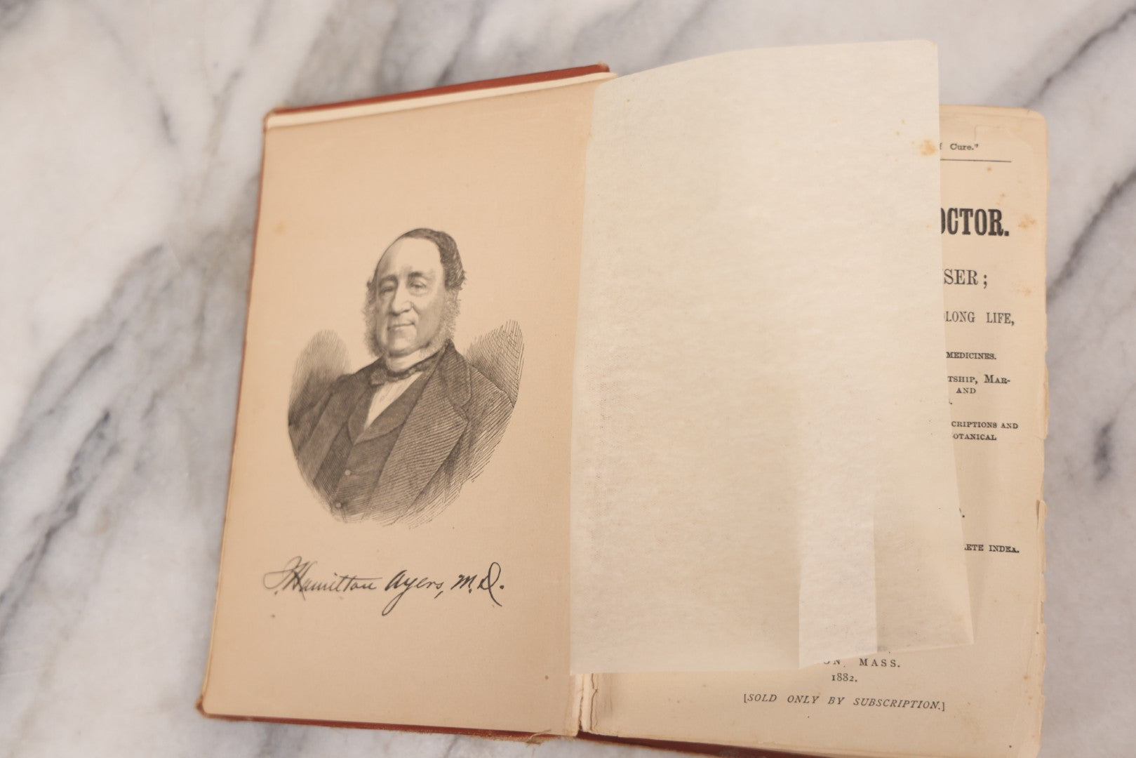Lot 128 - "Every Man His Own Doctor" Antique Family Medical Adviser By J. Hamilton Ayers, Published By Geo. V. Jones & Co., Boston, Mass., 1882, Note Poor Condition