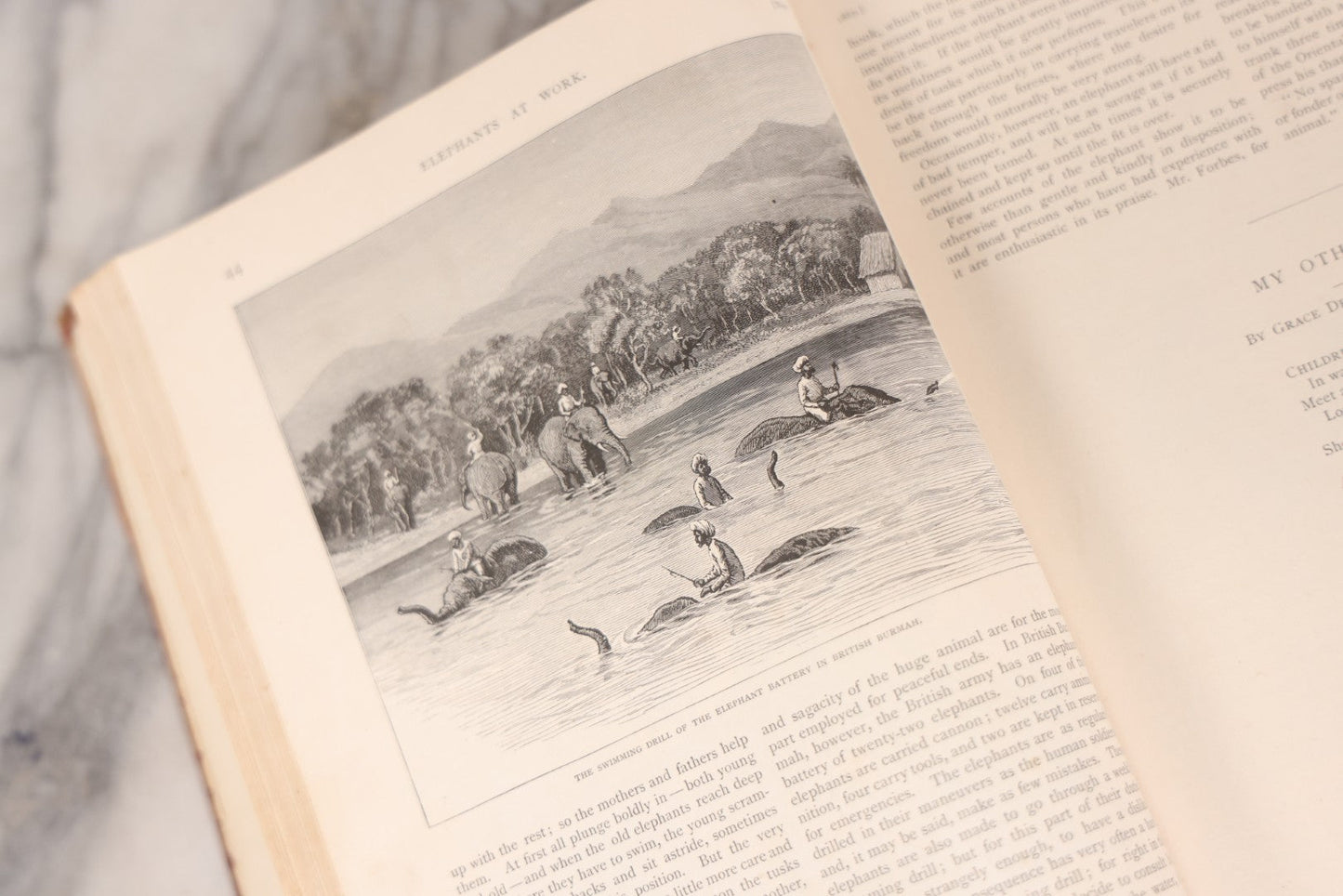 Lot 130 - "St. Nicholas: Volume XV. Part I. Six Months - November 1887 To April 1888" Antique Collected And Bound Editions Of St. Nicholas Children's Magazine Journal,  Engravings, Poetry And Prose, Printed By The Century Co
