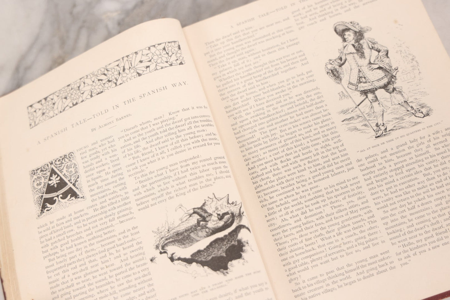 Lot 130 - "St. Nicholas: Volume XV. Part I. Six Months - November 1887 To April 1888" Antique Collected And Bound Editions Of St. Nicholas Children's Magazine Journal,  Engravings, Poetry And Prose, Printed By The Century Co