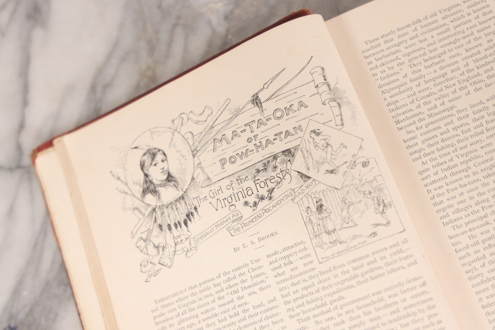 Lot 130 - "St. Nicholas: Volume XV. Part I. Six Months - November 1887 To April 1888" Antique Collected And Bound Editions Of St. Nicholas Children's Magazine Journal,  Engravings, Poetry And Prose, Printed By The Century Co