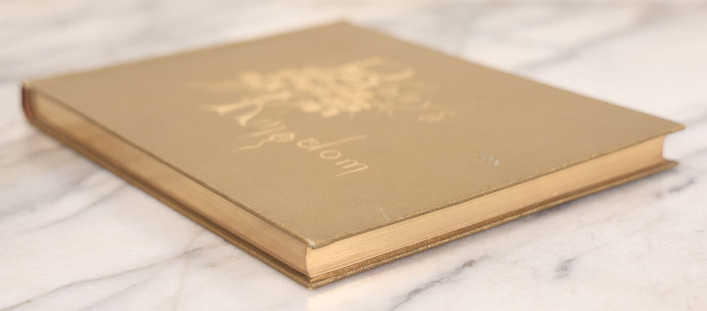 Lot 131 - "Baby's Kingdom" Antique Illustrated Baby Book With Gilt Embossed Clovers And Lettering On Cover, Gilt Foredge, Some Records Of Baby Harold Schenck, Born July 1892, With Calligraphy And Memos From Parents On 10+ Pages