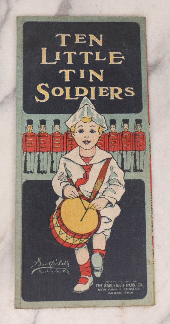 Lot 137 - Grouping Of Four Antique Linen Rag Books Including "Animal A.B.C." And "Toddle's A.B.C.," Published By Dean's Rag Book Co. Ltd., London, And "Ten Little Tin Soldiers"  And "Mother Goose," Published By The Saalfield Pub. Co., New York, 1910