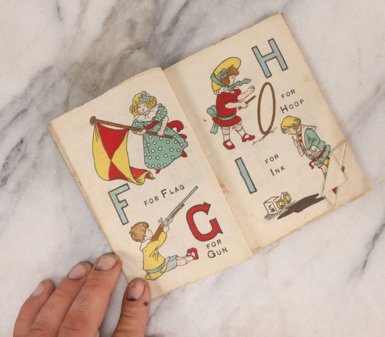 Lot 137 - Grouping Of Four Antique Linen Rag Books Including "Animal A.B.C." And "Toddle's A.B.C.," Published By Dean's Rag Book Co. Ltd., London, And "Ten Little Tin Soldiers"  And "Mother Goose," Published By The Saalfield Pub. Co., New York, 1910