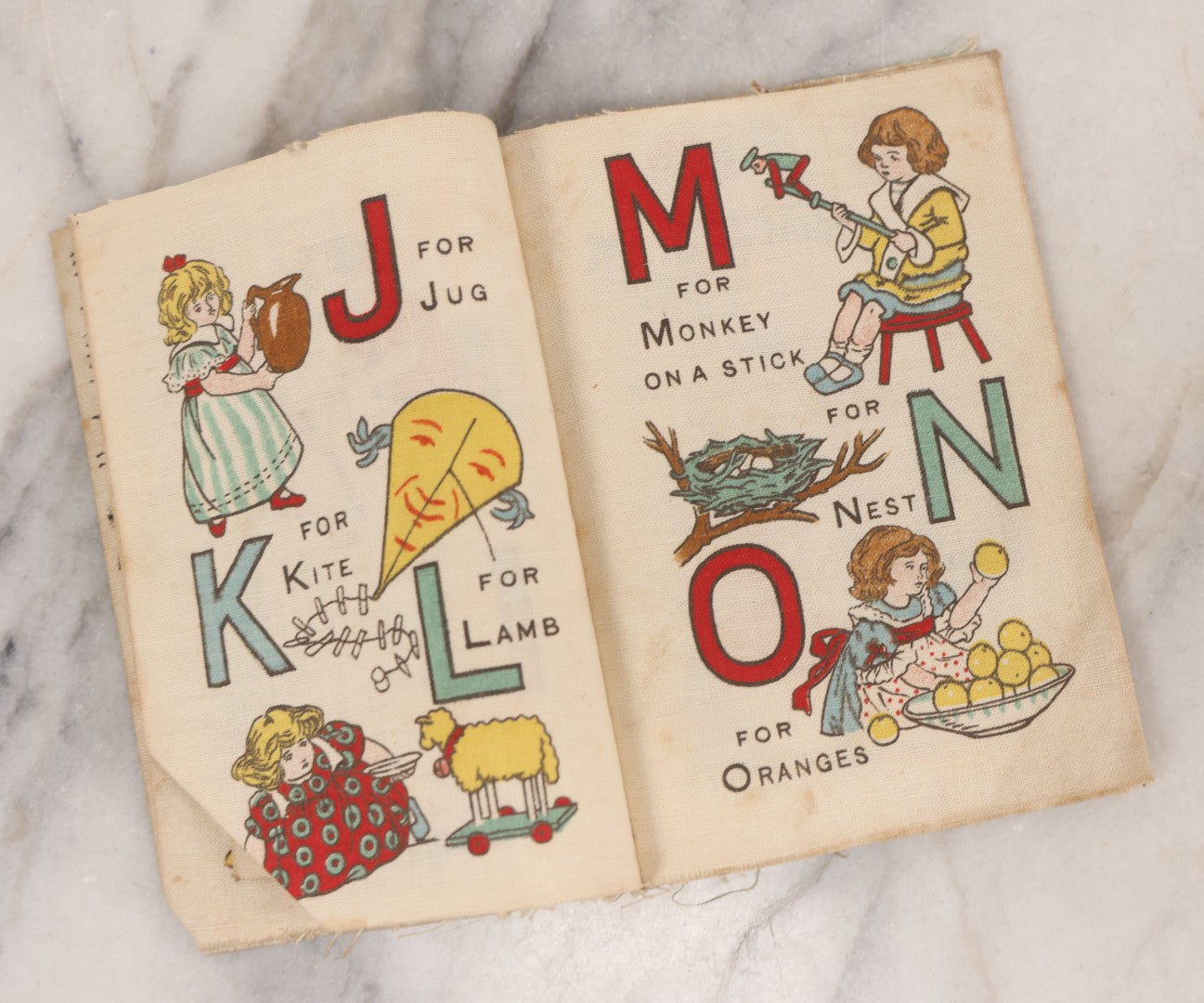 Lot 137 - Grouping Of Four Antique Linen Rag Books Including "Animal A.B.C." And "Toddle's A.B.C.," Published By Dean's Rag Book Co. Ltd., London, And "Ten Little Tin Soldiers"  And "Mother Goose," Published By The Saalfield Pub. Co., New York, 1910