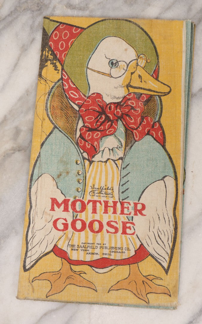Lot 137 - Grouping Of Four Antique Linen Rag Books Including "Animal A.B.C." And "Toddle's A.B.C.," Published By Dean's Rag Book Co. Ltd., London, And "Ten Little Tin Soldiers"  And "Mother Goose," Published By The Saalfield Pub. Co., New York, 1910