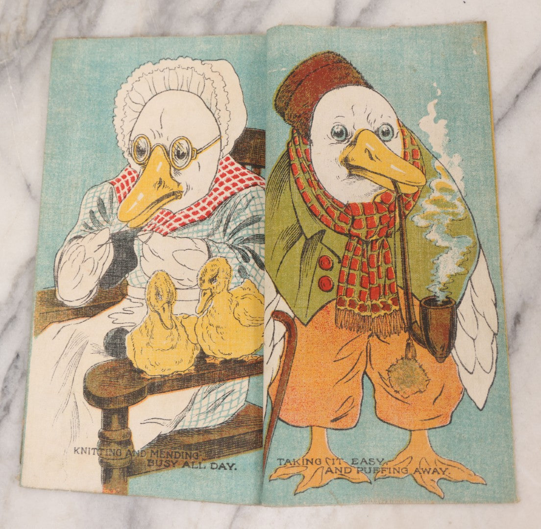 Lot 137 - Grouping Of Four Antique Linen Rag Books Including "Animal A.B.C." And "Toddle's A.B.C.," Published By Dean's Rag Book Co. Ltd., London, And "Ten Little Tin Soldiers"  And "Mother Goose," Published By The Saalfield Pub. Co., New York, 1910