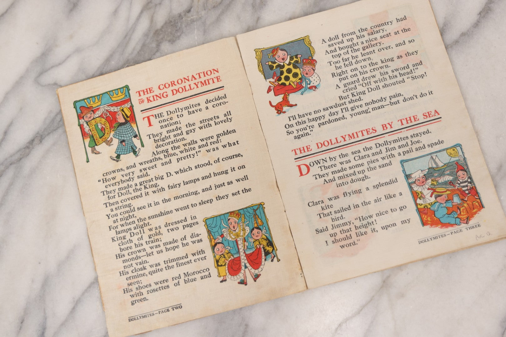 Lot 138 - Grouping Of Six Antique Children's Booklets Including "Country Sunshine" Illustrated By Walter R. Bothams, "The Chicken's Garden Party," Published By Dean & Son, London, "Dolly Mites," Published By Donohue & Co., Chicago, 1910, And Others