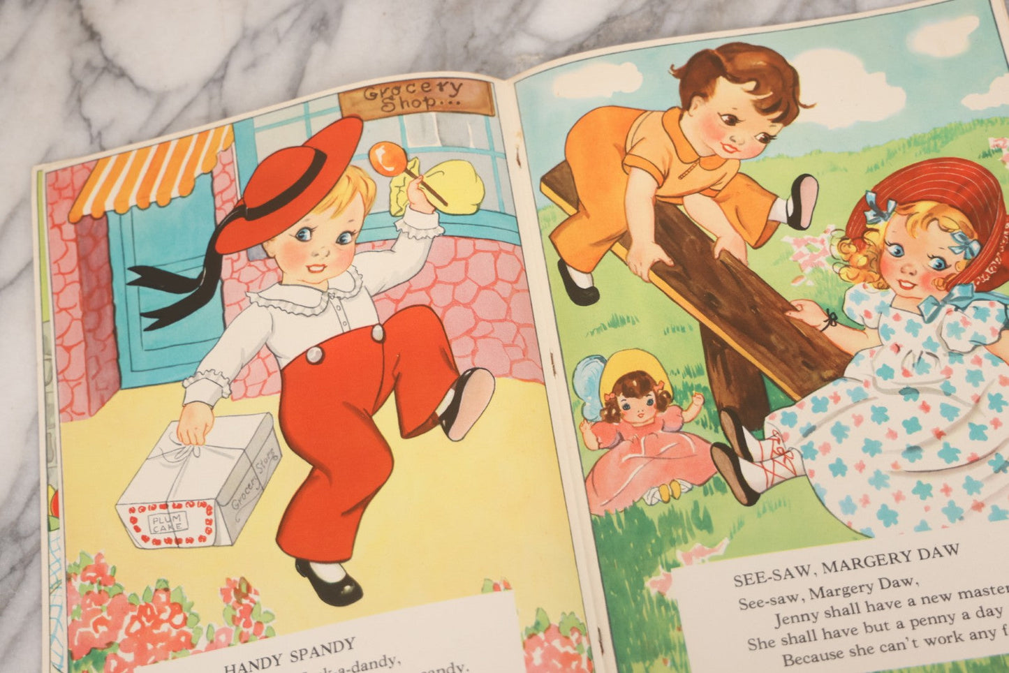 Lot 142 - Pair Of Vintage Children's Booklets Including "Nursery Rhymes" And "A.B.C.," Both Published By Merrill Publishing Co., Chicago, Illinois, 1939, Illustrated By Florence Salter