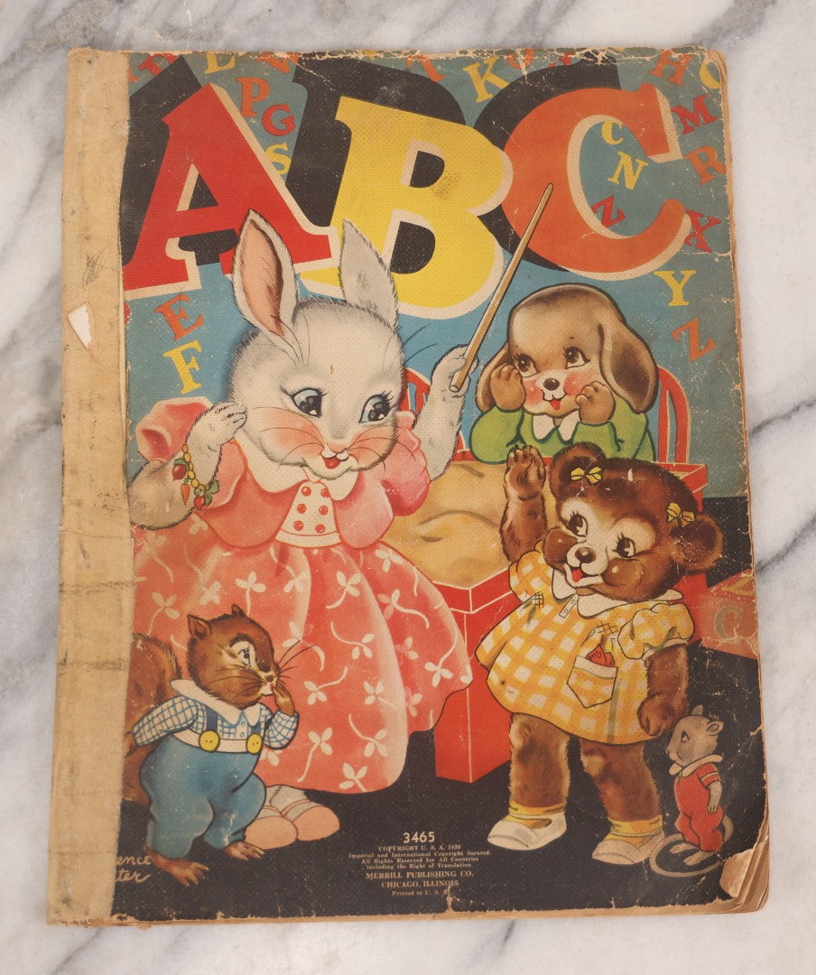 Lot 142 - Pair Of Vintage Children's Booklets Including "Nursery Rhymes" And "A.B.C.," Both Published By Merrill Publishing Co., Chicago, Illinois, 1939, Illustrated By Florence Salter